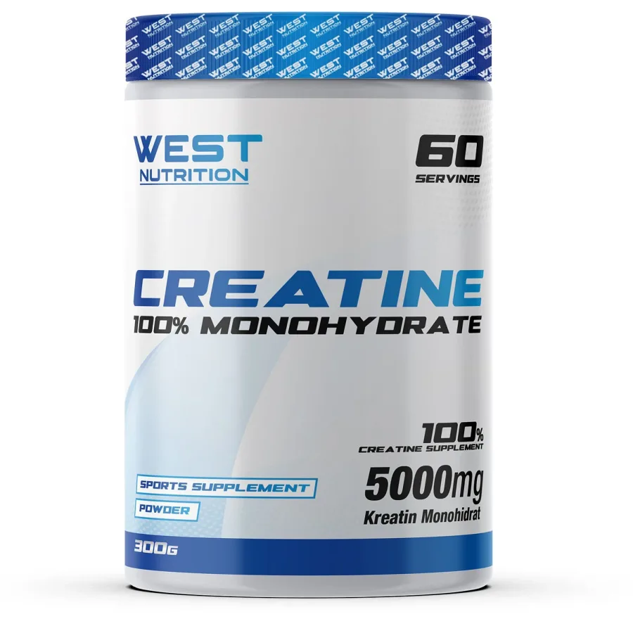 West Nutrition Kreatin Monohidrat 300 Gr 60 Servis Aromasız — 300g 60 servis