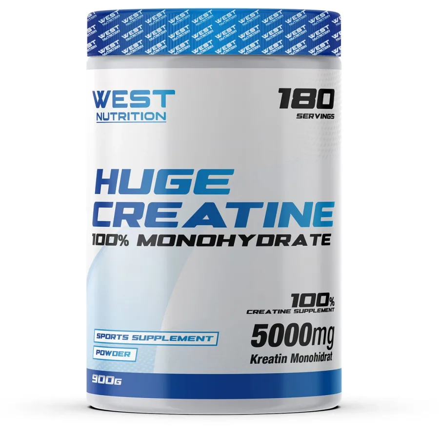 West Nutrition Huge Creatine Kreatin Monohidrat 900 Gr 180 Servis Aromasız — 900g 180 servis